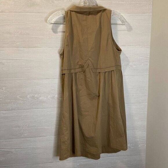 Women's Peter Pan Collar Sleeveless Dress - Picture 4 of 7